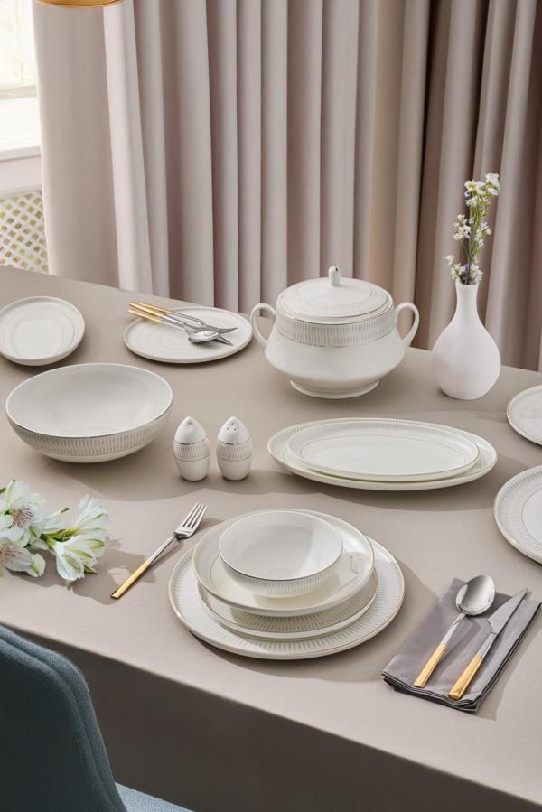 Aryıldız Serenity 60 Parça Porselen Yemek Takımı Ar259764 - Image 1