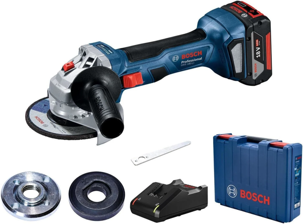 BOSCH PROFESSİONAL GWS 180-LI 4.0 AH TEK AKÜLÜ TAŞLAMA MAKİNESİ - 06019H9025 - Image 1