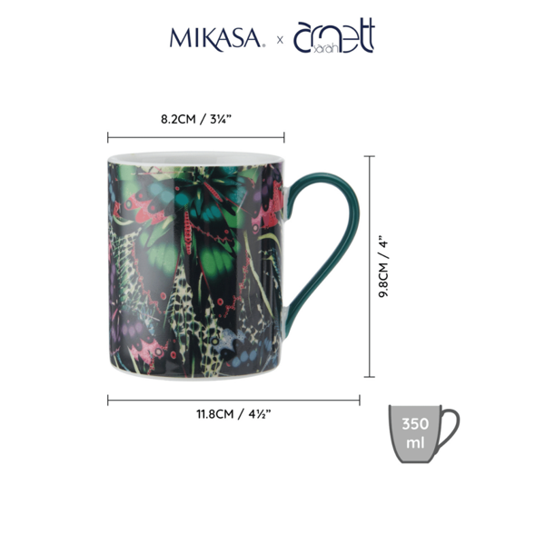Sarah Arnett Porselen Kelebek Desenli Kupa 300ml - Image 1