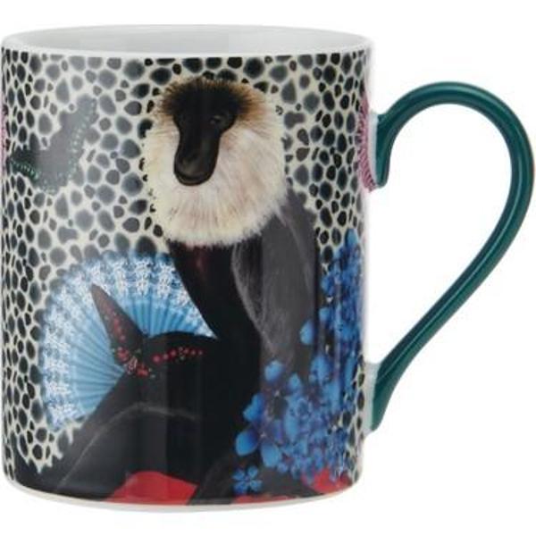 Sarah Arnett Porselen Maymun Desenli Kupa 300ml - Image 1