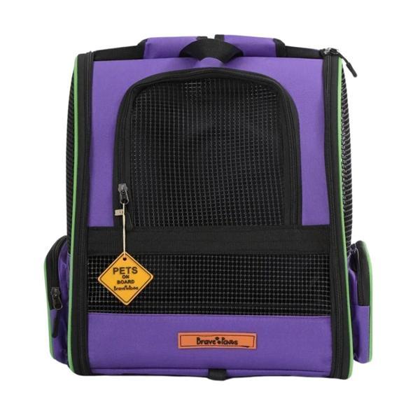 Reyo Brave Paws Plastik Fileli Piramit Model Yıkanabilir Kedi ve Köpek Çantası Mor - Image 1