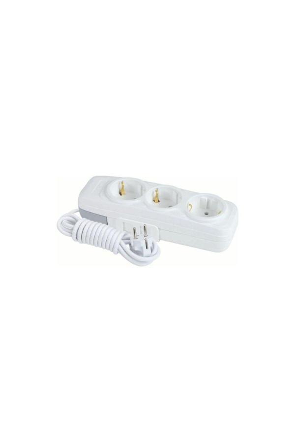 F501X 3'lü Grup Priz - 1 Metre Kablo ile Pratik ve Güvenli Elektrik Kullanımı - Image 1