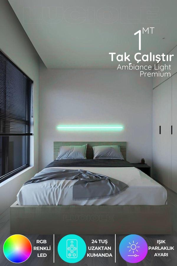 Luciole Led Bar Dekoratif Rgb Çok Renkli 4 Animasyonlu Uzaktan Kumandalı Barblue1 - Image 1