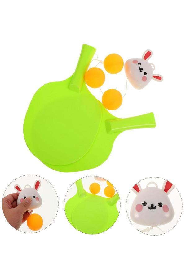Sevimli Tavşanlı PinPon, Çocuklar İçin Asılı Masa Tenisi Eğitim Seti – Refleks, Koordinasyon ve Eğlence Bir Arada! - Image 1