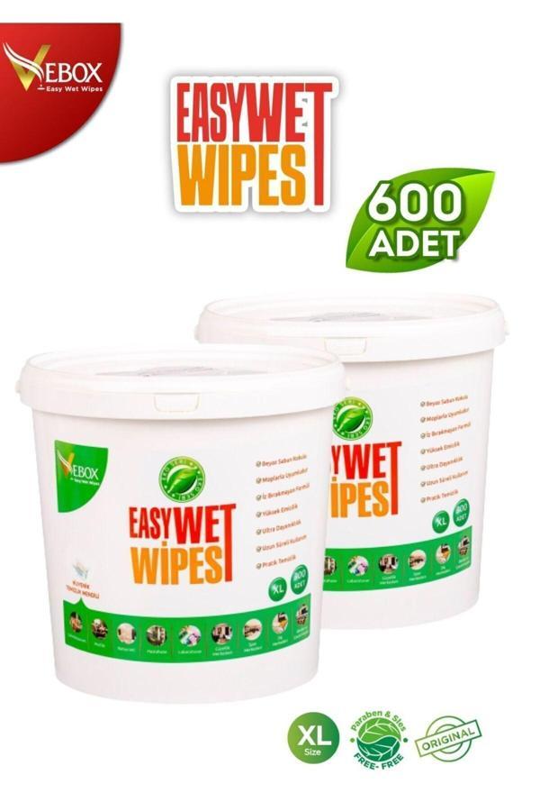 Easy Wet Wipes Kova Beyaz Sabun Kokulu Eko 2’li 600 Adet - Image 1