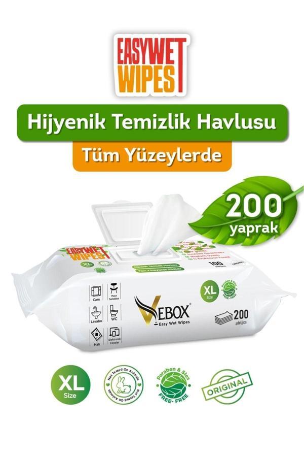 Vebox Easy Wet Wipes 2x100 200 Yaprak - Image 1