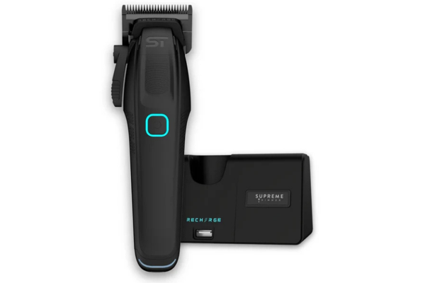 Supreme Trimmer Siyah Recharge Clipper Tıraş Makinesi – 7500+ RPM, 3 Saatlik Pil, DLC Bıçaklı - Image 1