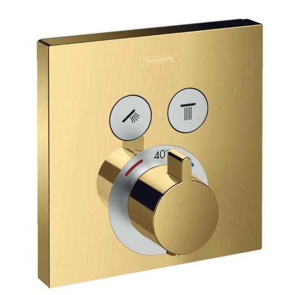 Hansgrohe Showerselect Termostatik Ankastre  Banyo Bataryası 2 Çıkış Altın 15763990 - Image 1