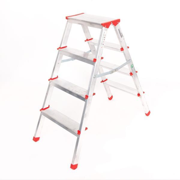 ALÜMİNYUM ÇİFT ÇIKIŞLI 4 BASAMAKLI MERDİVEN (91 CM) (ACCM.02) - Image 1