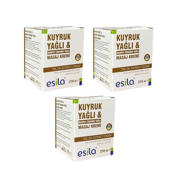 Kuyruk Yağı masaj Kremi 210 ml x3 Adet, Esila - Image 1
