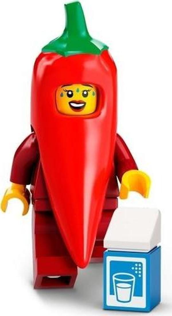 LEGO Minifigures 71032 Series 22 : 2.Chili Costume Fan +5 Yaş (1 Parça) - Image 1