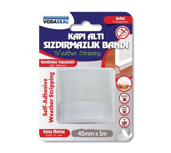 VodaSeal Kapı Altı Sızdırmazlık Bandı 45 mm. - 1 mt. - Şeffaf - Image 1