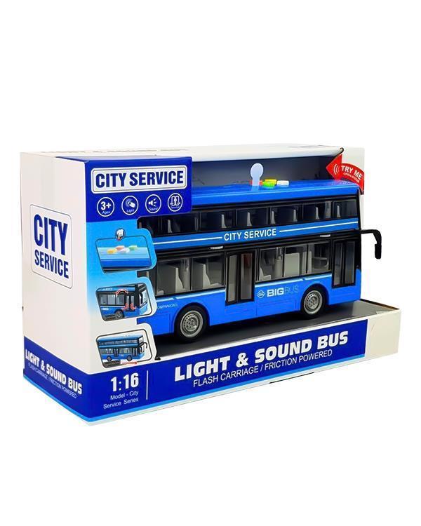 Ctoys City Tour Service Bus Mavi WY916B - Image 1