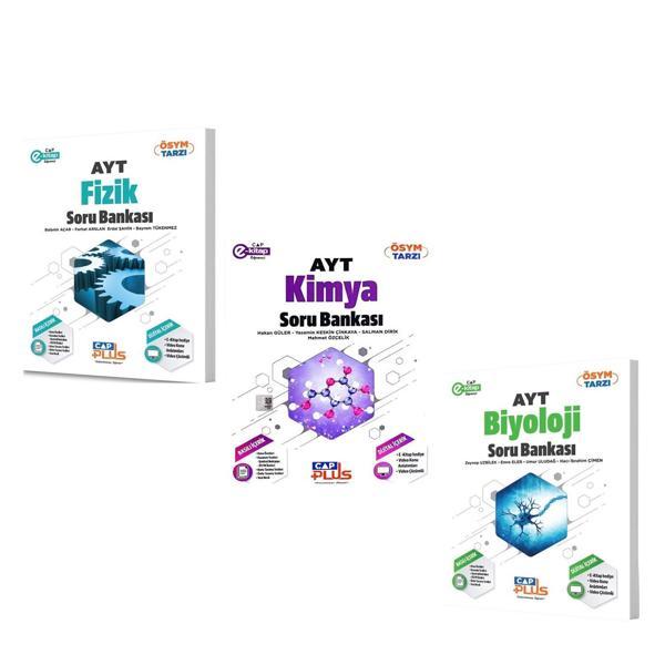 Çap Yayınları AYT Fizik Kimya ve Biyoloji Soru Bankası Seti 3 Kitap - Çap Yayınları - Image 1