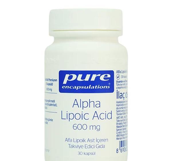 Pure Encapsulations Alpha Lipoic Acid 600 mg 30 Kapsül - Image 1