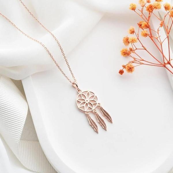 Vaoov 925 Ayar Gümüş Rüya Kapanı Kolye - Image 1