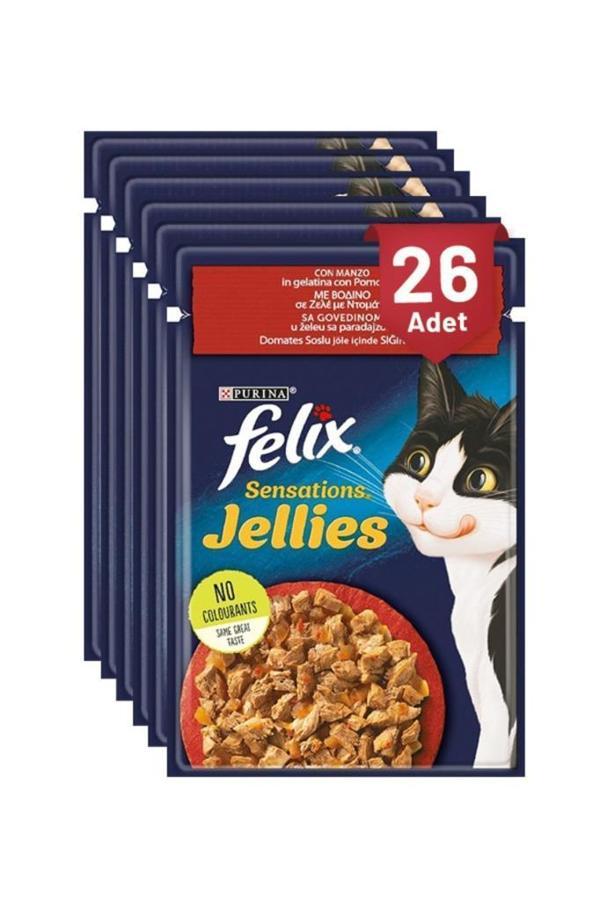FELİX Felix Sensation Sığır & Domatesli Kedi Yaş Mama 85 Gr - Image 1