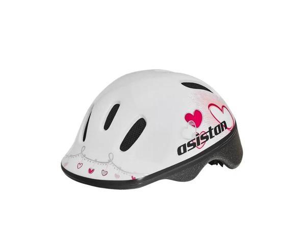 Asistan Bisiklet Çocuk Kaskı XXS 44-48cm Beyaz Pembe Cape H2 - Image 1