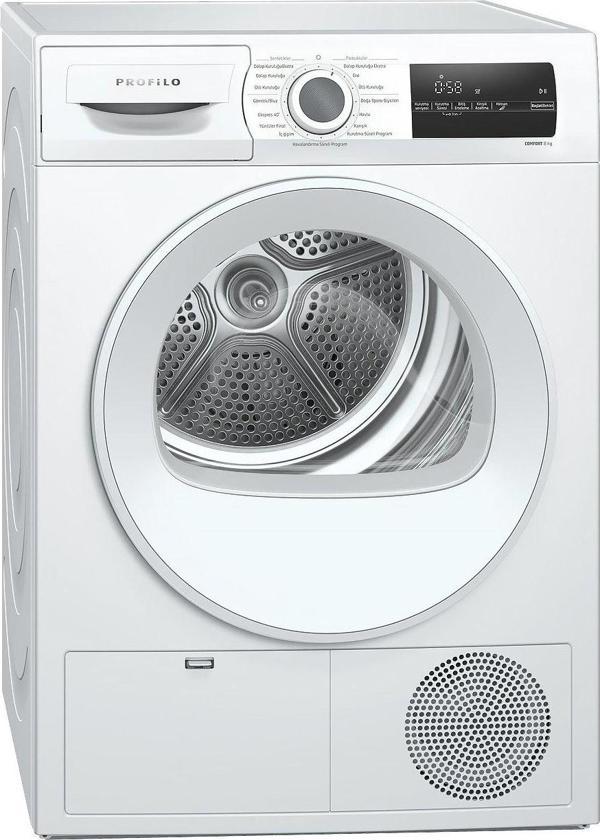 Profilo KM8612HTR A++ 8 Kg Isı Pompalı Çamaşır Kurutma Makinesi - Image 1