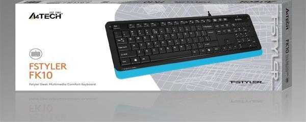 A4 Tech Fk10 Q Usb Fsytyler Mavi Tr Fn-Multimedya Klavye - Image 1