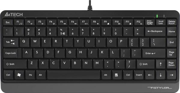 A4 Tech FK11 Q Usb Kablolu Mm Mini Gri Siyah Klavye - Image 1