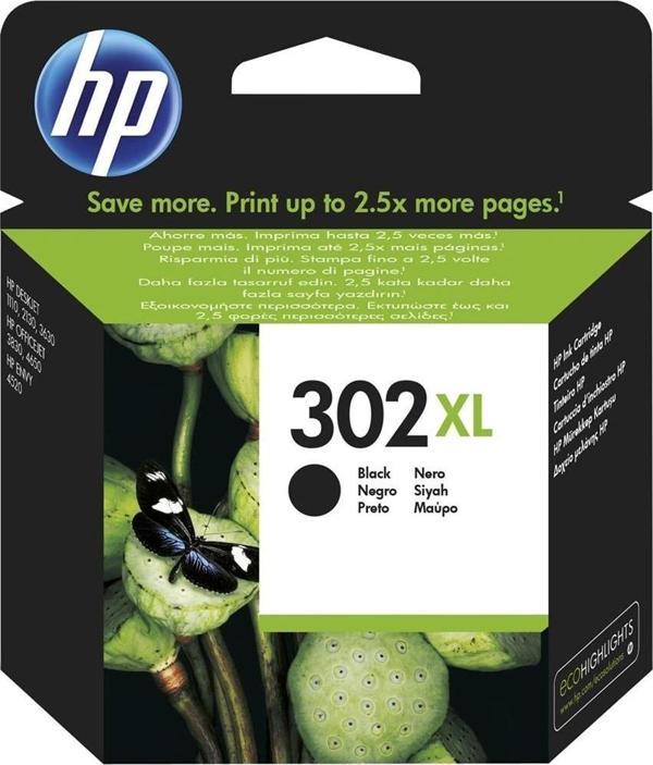 HP 302XL Black Siyah Kartuş F6U68AE - Image 1