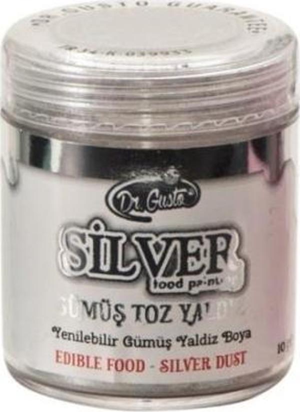 Dr. Gusto Gümüş Toz Yaldız Yenilebilir Boya - Image 1