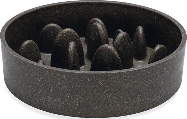Beeztees DBL Köpek Yavaş Besleme Mama Kabı, Bambu, Antrasit, 21cm, 1430ml - Image 1
