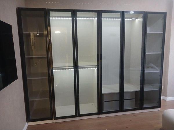 Canbaz Furniture Esla 6 Cam Kapaklı Giyinme Dolabı - Image 1
