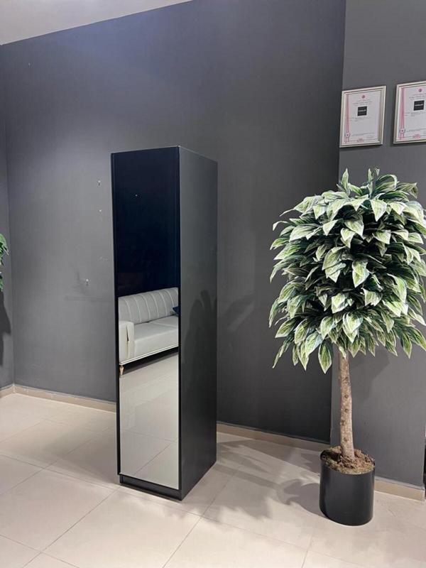Canbaz Furniture Esla Modüllü 1 Cam Kapaklı Giyinme Dolabı - Image 1