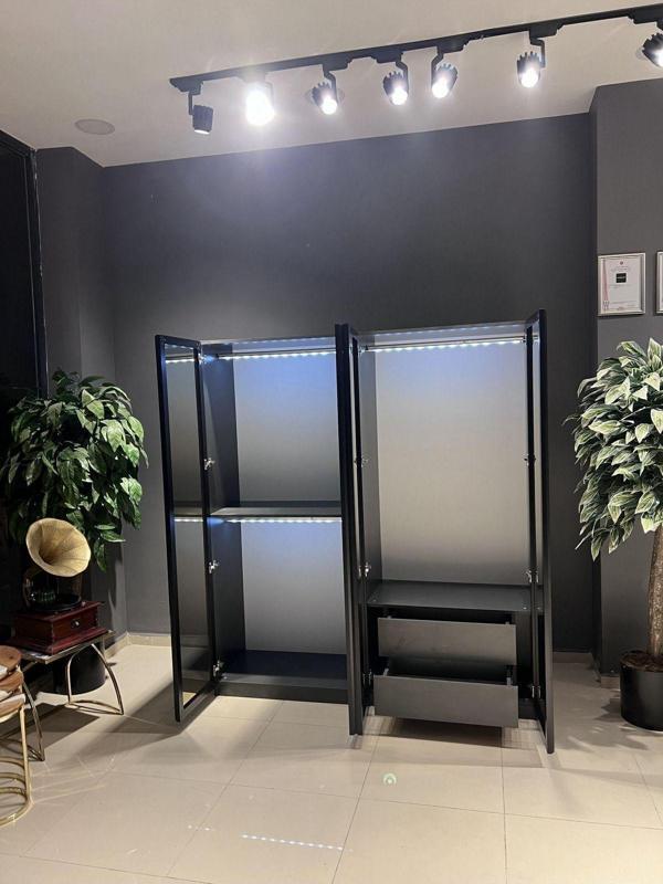 Canbaz Furniture Esla Modüllü 4 Cam Kapaklı Giyinme Dolabı - Image 1