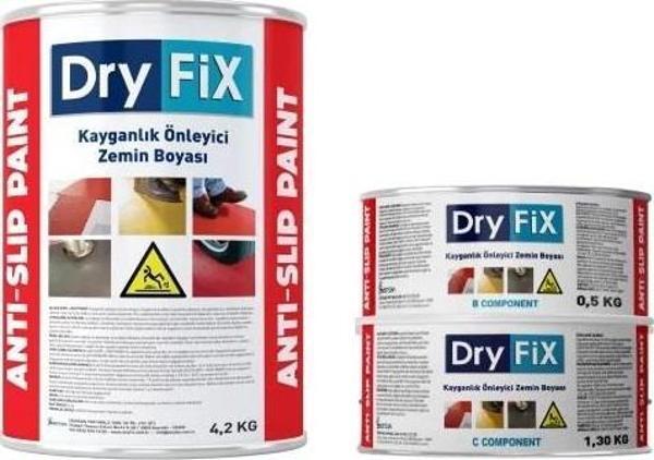 DryFix Anti Slip Paint Kayganlık Önleyici Zemin Boyası 6 Kg Beyaz - Image 1