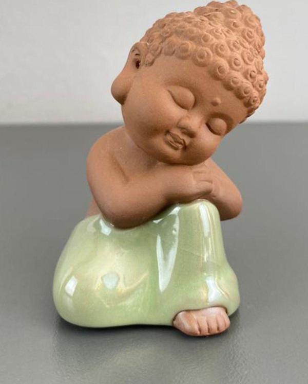 Dekora Seramik Küçük Buda Süsler Obje Heykel Biblo - Image 1