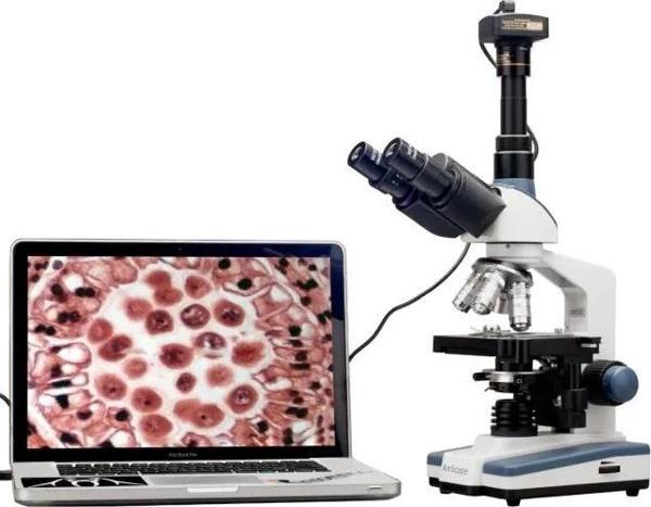 AmScope T120B-10M Dijital Profesyonel Trinoküler Bileşik Mikroskop - Image 1