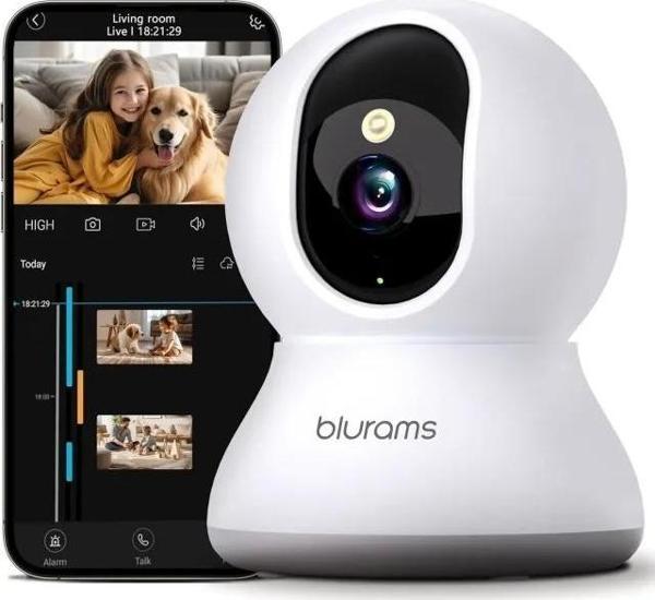 Blurams 360° 2K İç Mekan Güvenlik Kamerası Beyaz - Image 1