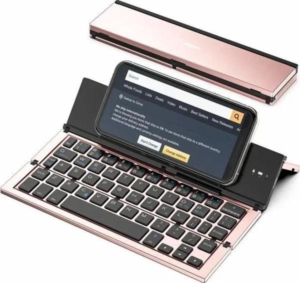 Geyes Katlanabilir Bluetooth Klavye RoseGold - Image 1