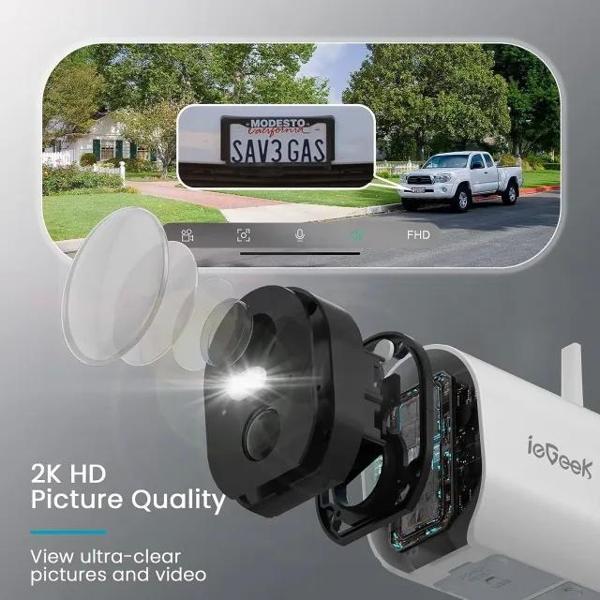 ieGeek Spot Işıklı Dış Mekan Güvenlik Kamerası Solar Cam - Image 1