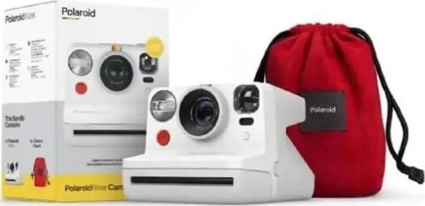 Polaroid Now Paketi - Beyaz Kamera ve Kırmızı Seyahat Çantası - Image 1