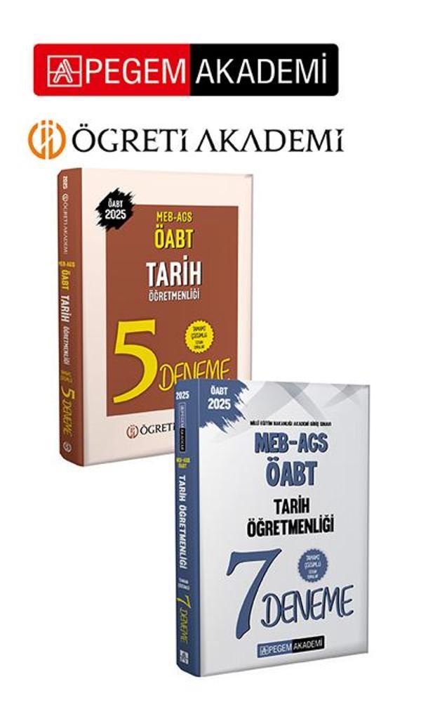 PEGEM AKADEMİ 2025 MEB AGS ÖABT Tarih Öğretmenliği Tamamı Çözümlü 5 Deneme + 2025 MEB-AGS-ÖABT Tarih - Pegem Akademi Yayıncılık - Image 1