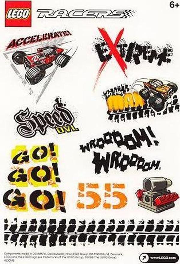 LEGO Racers 4530146 Sticker Sheet +5 Yaş (1 Parça) - Image 1