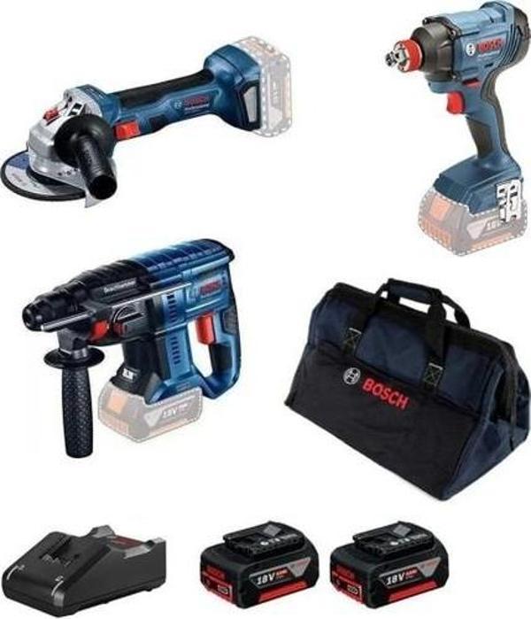 Bosch GDX180+GBH 180+GWS 180 2 x GBA 18V 5.0Ah  - Image 1