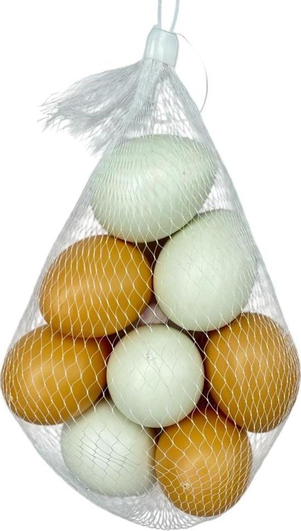 Yapay Yumurta Dekoratif Fake Yumurta 8adet 4beyaz 4Kahverengi - Image 1