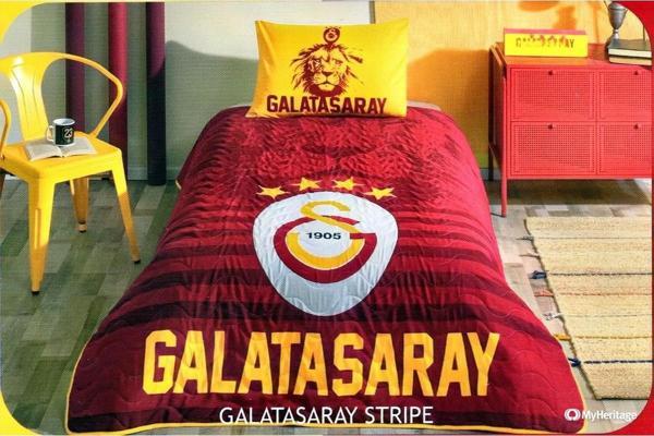 TAÇ GALATASARAY STRİPE LİSANSLI YATAK ÖRTÜSÜ SETİ - Image 1