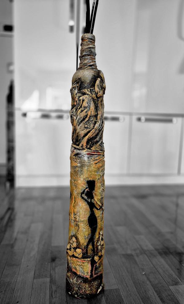 El Emeği Polyester Seramik Vazo Küp - Image 1