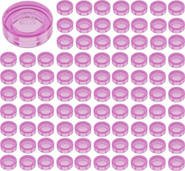100 Adet LEGO 1X1 Yuvarlak Fayans Parçası Şeffaf-Saydam Pembe Yedek Parça - Image 1