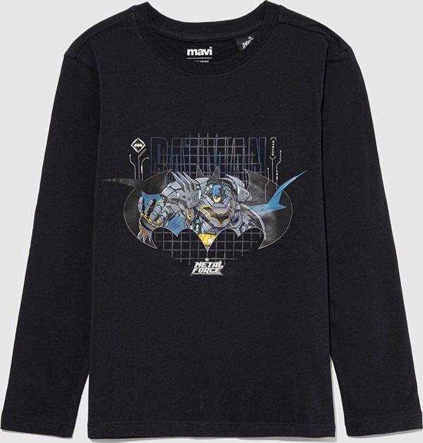 Mavi M6610238-900 Erkek Çocuk Batman Baskılı Uzun Kol T-Shirt - Image 1
