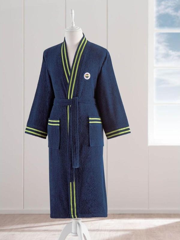 TAÇ FB SARI LACİVERT YETİŞKİN BORNOZ L - Image 1