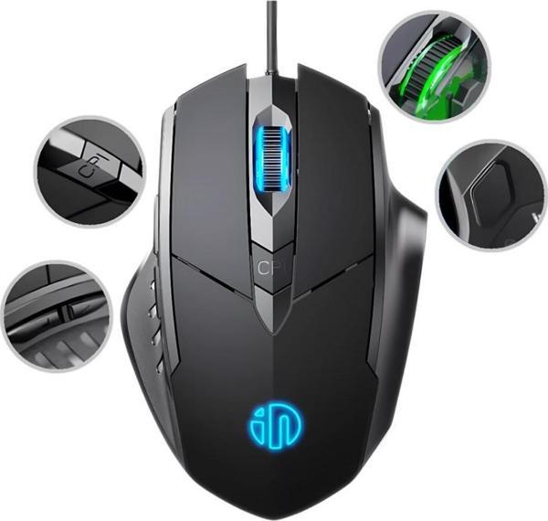 Polham Süper Sessiz 1.5 Metre Kablolu 7200 DPİ Ergonomik Oyuncu Mouse, Gecikmesiz Universal Süoer Mouse - Image 1