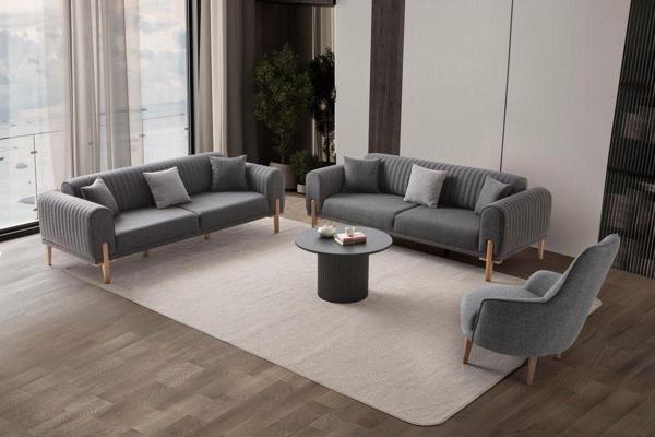 Edsy Home Galata 3+3+1 Koltuk Takımı Antrasit - Image 1