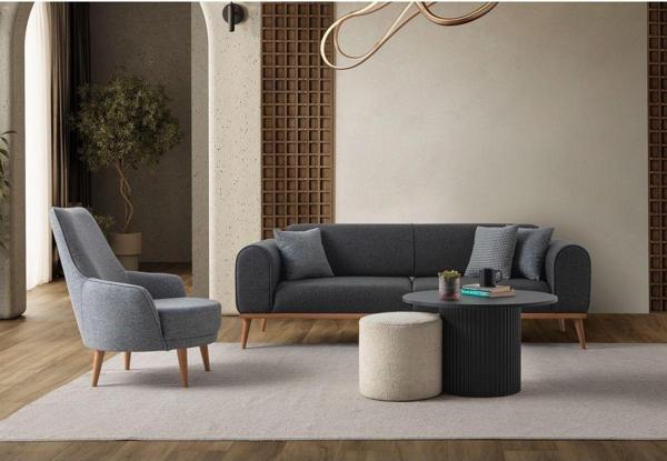 Edsy Home Rebul 3+1 Koltuk Takımı Antrasit - Image 1